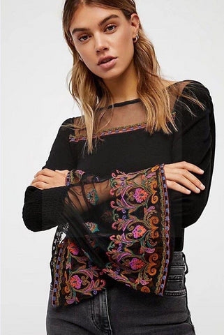 Chemisier dentelle boheme chic
