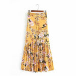 Jupe boheme jaune chic