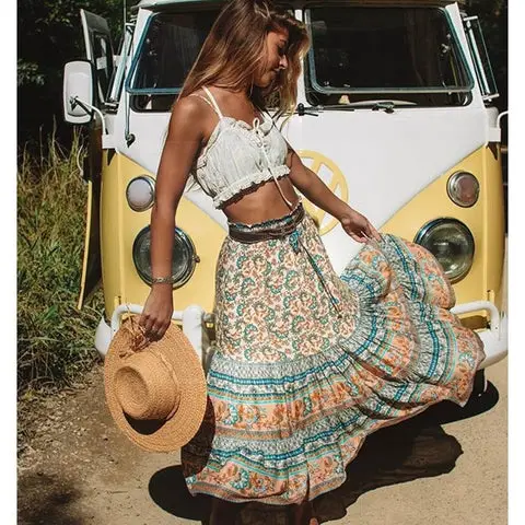 Jupe longue été boheme chic