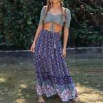 Jupe longue boheme bleu marine 2020