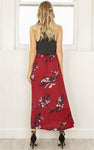 Jupe longue rouge boheme pas cher