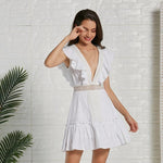 Robe blanche boheme ete chic