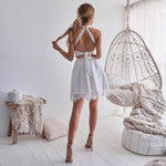 Robe blanche boheme femme de bohemienne