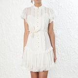 Robe blanche style hippie chic