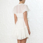 Robe blanche style hippie hippie