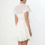 Robe blanche style hippie hippie