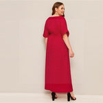 Robe boheme grande taille rouge style