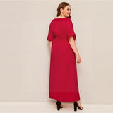 Robe boheme grande taille rouge style