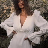 Robe boho blanche de bohemienne