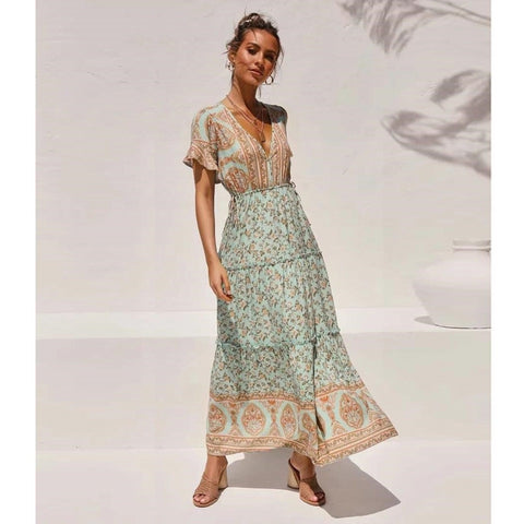 Robe longue ample boheme femme