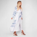 Robe longue blanche boho de qualite