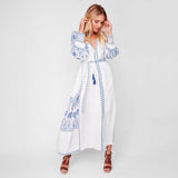 Robe longue blanche boho tendance