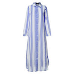 Robe longue bleu style boheme hippie