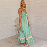 Robe longue boheme bretelle luxe