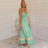 Robe longue boheme bretelle luxe