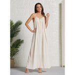 Robe longue boheme ecru boho