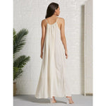 Robe longue boheme ecru chic