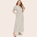 Robe longue boheme grande taille blanche hippie