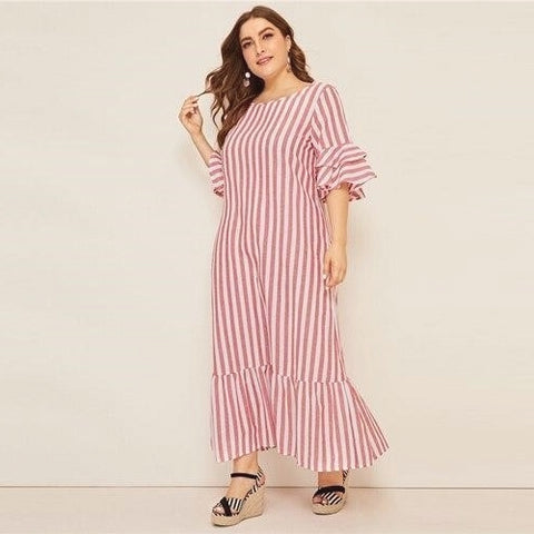 Robe longue boheme grande taille pas cher femme