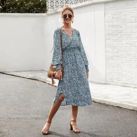 Robe style  hippie chic manche longue 2020