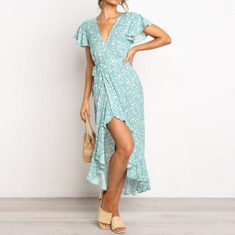 Robe style boheme chic vert d'eau boho chic
