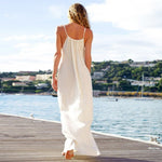 Robe style boheme longue blanche pas cher