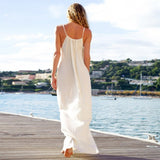Robe style boheme longue blanche pas cher