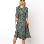 Robe verte longue style boheme de bohemienne