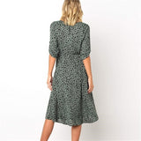 Robe verte longue style boheme de bohemienne