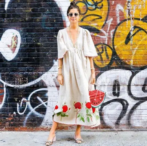 robe-blanche-boheme-manches-longues