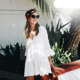robe-blanche-courte-esprit-boheme hippie