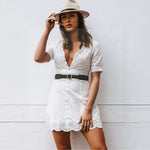robe-blanche-dentelle-courte-boheme style