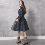 robe-boheme-chic-bleu-marine tendance