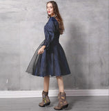 robe-boheme-chic-bleu-marine tendance