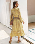 robe-boheme-chic-jaune de qualite