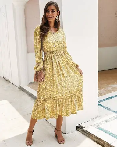 robe-boheme-chic-jaune