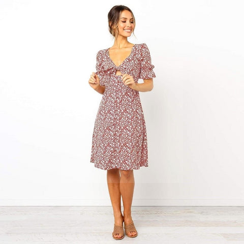 robe-boheme-courte-rose