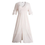 robe-longue-blanche-boheme-france de qualite