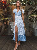 robe-longue-boheme-bleu tendance