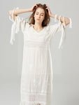 robe-longue-boheme-chic-blanche luxe