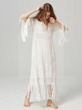 robe-longue-boheme-chic-blanche pas cher