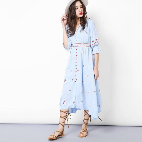 robe-longue-boheme-chic-coton