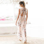 robe-longue-boheme-chic-creme femme