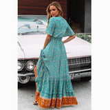 robe-longue-boheme-col-v boho chic