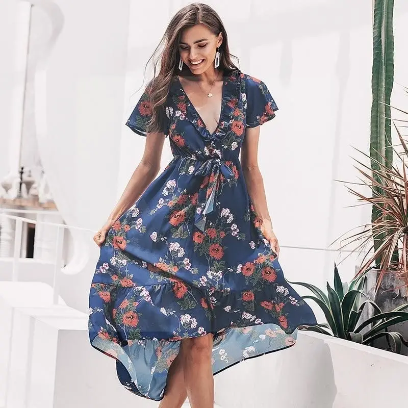 robe longue bohème italienne