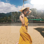 robe-longue-boheme-jaune tendance