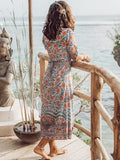 robe-longue-boheme-manche-courte chic