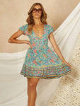 robe-longue-boheme-verte femme