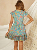 robe-longue-boheme-verte pas cher