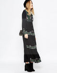 robe-longue-esprit-boheme-chic-manches-longues-et-ras-de-cou chic